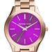 Michael Kors Jewelry | Michael Kors Women's Slim Runway Rose Gold | Color: Pink/Purple | Size: Os