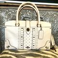 Coach Bags | Coach 1941 Mercer 30 With Western Rivets | Color: Cream/White | Size: 12”X8”X5”