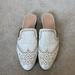 J. Crew Shoes | J.Crew Studded Academy Penny Loafer Mules | Color: Silver/White | Size: 8