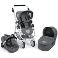 Bayer Chic 2000 637-76 Kombi-Puppenwagen Emotion 3-in-1 All In, Jeans grau