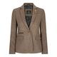 TruClothing.com Womens Tweed Blazer Jacket 1920s Vintage Elbow Patch Waistcoat Blinders Tan - Light Brown Blazer 12