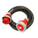 32 Amp 5 Pin 415V IP67 Waterproof Three Phase Extension Lead - PCE Red - 6mm² Heavy Duty Industrial H07RN-F Rubber Cable - 32A 3PH HO7 (20 Metre)