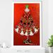 The Holiday Aisle® Accessory Tree (Vertical) By Jodi - Graphic Art Plastic/Acrylic in Green/Red | 27.5 H x 21.5 W x 0.75 D in | Wayfair