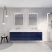 Wade Logan® Babajide 84" Wall-Mounted Double Bathroom Vanity Set Wood/Plastic in Blue | 25.75 H x 84 W x 19.75 D in | Wayfair