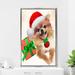 The Holiday Aisle® Christmas Holiday Pomeranian (Vertical) By Jodi - Graphic Art in Red | 43.5 H x 27.5 W in | Wayfair