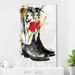 House of Hampton® Western Floral Boots (Vertical) By Jodi - Graphic Art Metal in White | 40 H x 24 W x 1.5 D in | Wayfair
