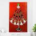 The Holiday Aisle® Accessory Tree (Vertical) By Jodi - Graphic Art Plastic/Acrylic in Green/Red | 30 H x 18 W x 1 D in | Wayfair