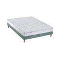 Ensemble matelas 100% latex5 zones sommier vert 140x190