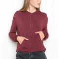 Brandy Melville Tops | Brandy Melville John Galt Soft Jersey Hoodie | Color: Red | Size: One Size