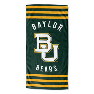 Baylor Stripes Beach Towel by NCAA in Multi