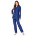 Plus Size Women's Ten-Button Pantsuit by Roaman's in Evening Blue (Size 22 W)