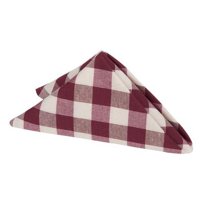 Buffalo Check Dinner Table Napkins Set of Four by Achim Home Décor in Burgundy