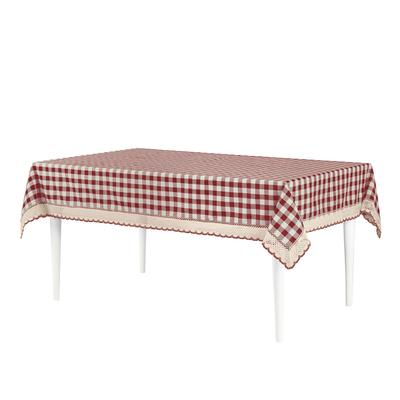 Buffalo Check Tablecloth - 60-in x 120-in by Achim Home Décor in Burgundy