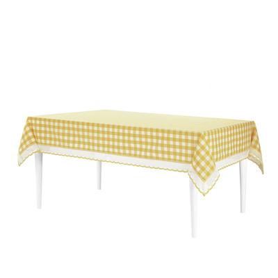 Buffalo Check Tablecloth - 60-in x 84-in by Achim Home Décor in Yellow