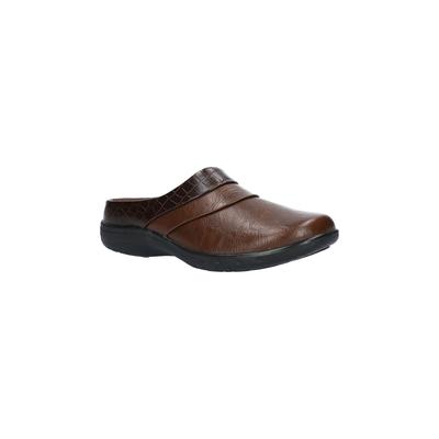 Extra Wide Width Women's Swing Slide by Easy Street in Tan Brown Croco (Size 7 WW)