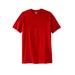 Men's Big & Tall Lightweight Longer-Length Crewneck T-Shirt by KingSize in Red Marl (Size 9XL)