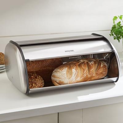 Stainless Steel Bread Box by BrylaneHome in Stainless