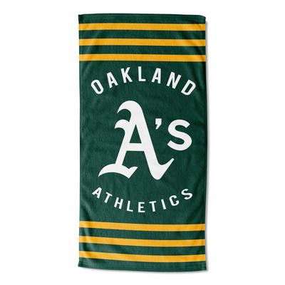 Athletics Stripes Beach Towel by MLB in Multi
