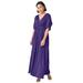 Plus Size Women's Knit Tie-Back Maxi Dress by ellos in Midnight Violet (Size 22/24)