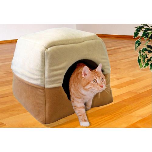 SILVIO design Tierbett Vario, Katzenhöhle braun Katzenkörbe -kissen Katze Tierbedarf
