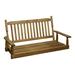 Red Barrel Studio® Amelio Porch Swing Wood/Solid Wood in Brown | 25 H x 48 W x 26 D in | Wayfair B67AFCC1394C46E08C0EF2A671CBE869