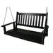 Red Barrel Studio® Loyer Porch Swing Wood/Solid Wood in Black | 25 H x 60 W x 26 D in | Wayfair C43190313203436EBD509960F3CFCB9A