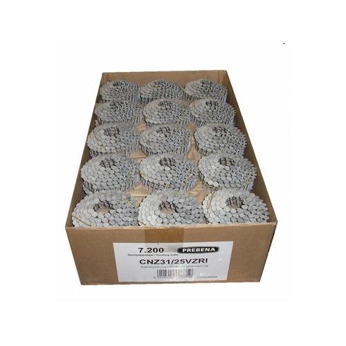 7200 Dachpappnägel 3,1x25mm Ring feuerverzinkt Coilnägel für 16° Dachpappnagler-EN10628