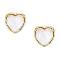 Kate Spade Jewelry | Kate Spade Mother Of Pearl Heart Earrings | Color: Gold/White | Size: Os