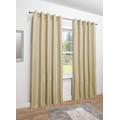 John Aird Mayfair Square Dot Design Faux Silk Fully Lined Eyelet Curtains (Cream, 90" Wide x 108" Drop)
