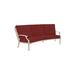 Tropitone Marconi 87" Wide Outdoor Patio Sofa w/ Cushions Metal/Rust - Resistant Metal/Sunbrella® Fabric Included in Red/Brown | Wayfair