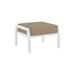 Tropitone Muirlands Outdoor Ottoman w/ Sunbrella Cushions Metal in Brown | 15.5 H x 27.5 W x 25 D in | Wayfair 612017_SNO_Dupione Sand