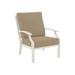 Tropitone Marconi Patio Chair w/ Cushions in White/Brown | 35 H x 29 W x 33 D in | Wayfair 542011_PMT_Dupione Sand