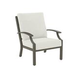 Tropitone Marconi Patio Chair w/ Cushions in Gray/Brown | 35 H x 29 W x 33 D in | Wayfair 542011_MOC_Canvas Natural