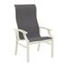 Tropitone Marconi Patio Dining Armchair Sling in White | 43.5 H x 25.5 W x 27.5 D in | Wayfair 452001_PMT_Rincon