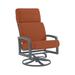 Tropitone Muirlands High Back Swivel Outdoor Rocking Chair w/ Cushions in Red/Gray/Brown | 41 H x 27 W x 32.5 D in | Wayfair 612070_GPH_Cayenne