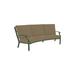 Tropitone Marconi 87" Wide Outdoor Patio Sofa w/ Cushions Metal/Rust - Resistant Metal/Sunbrella® Fabric Included in Green/Brown | Wayfair