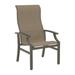 Tropitone Marconi Patio Dining Armchair Sling in Brown | 43.5 H x 25.5 W x 27.5 D in | Wayfair 452001_MOC_Chimayo