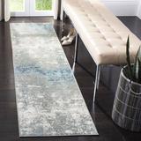 Blue/Gray 24 x 0.31 in Indoor Area Rug - 17 Stories Genessys Gray/Blue Area Rug | 24 W x 0.31 D in | Wayfair 7890FC05C35540F5AE8B3C5E279C2279