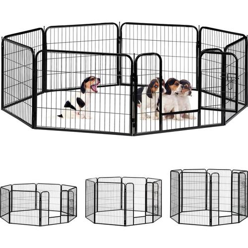 Welpenauslauf, kleine Hunde, Welpen, Kleintiere, Innen, Außen, Laufstall HxBxT: 60,5 x 76,5 x 235