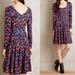 Anthropologie Dresses | Hd In Paris Saraid Fit & Flare Watercolor Dress | Color: Blue/Red | Size: Xxs