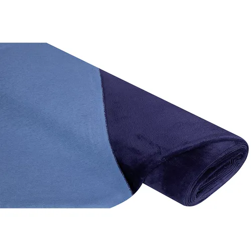 Alpenfleece Bicolor, jeansblau-melange/dunkelblau