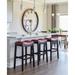 Julian 31" Espresso Bar Stool with Red Faux Leather Seat - N/A