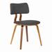 Fabric Upholstered Split Curved Back Wood Dining Chair - 29 H x 18 W x 20 L