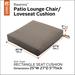 Classic Accessories Ravenna Water-Resistant Patio Lounge Chair/Loveseat Cushion, 25 x 27 x 5 Inch