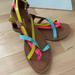 Jessica Simpson Shoes | Jessica Simpson Multi-Colored Flat Sandals | Color: Brown/Pink | Size: 7.5