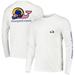 Men's Vineyard Vines White Los Angeles Rams Whale Helmet Team Long Sleeve T-Shirt