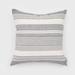 FREJA WOVEN STRIPES PILLOW 18X18 by Evergrace Home in Charcoal Gray (Size 18" X 18")