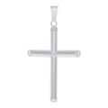 925 Sterling Silver Unisex Hollow Tube Cross Religious Charm Pendant Necklace Measures 59x32mm Wide Jewelry Gifts for Women