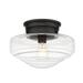 Golden Lighting Ingalls 9 Inch Semi Flush Mount - 0508-SF BLK-CLR