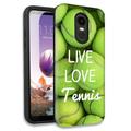 Mundaze Love Tennis Double Layer Hybrid Case Cover For LG Fortune 2/Aristo 2 Plus/Zone 4/Aristo 3